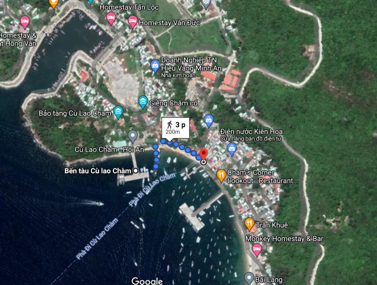Combo 2 Ngày 1 Đêm Cù Lao Chàm Tiết Kiệm - Qua Đêm Tại Sunbay Homestay 10 MAP DI SUNBAY HOMESTAY